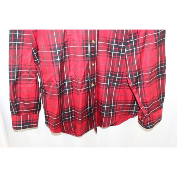 Brooks Brothers Mens Red Plaid Long Sleeve Cotton Button Down L - Picture 3 of 5